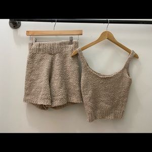 Skims Cozy Stone Tank and Shorts Set